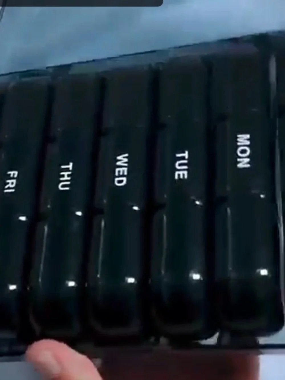 Weekly Pill Organizer Box - Black